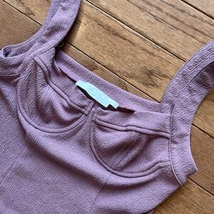 ASTR the Label Purple Corset Bodysuit